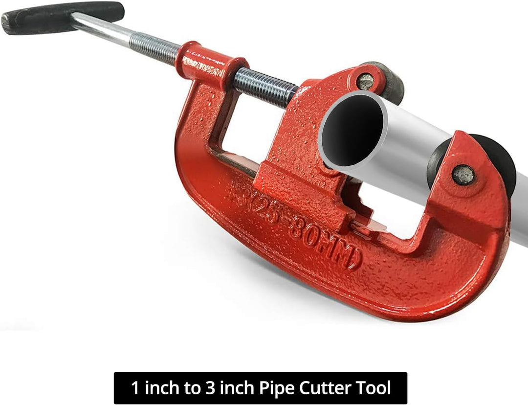 QWORK Robuster Rohrschneider, 1-inch (25 mm) bis 3-inch (80 mm) Leitungsschneider für Schneiden von