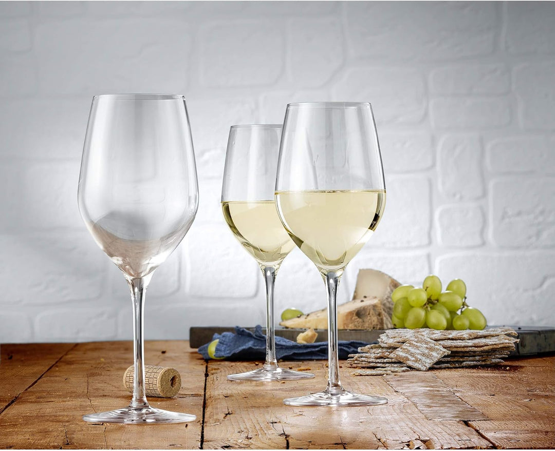 WMF Easy Plus Weingläser Weisswein 6er Set, Weinglas 390 ml, Kristallglas, spülmaschinenfest, transp