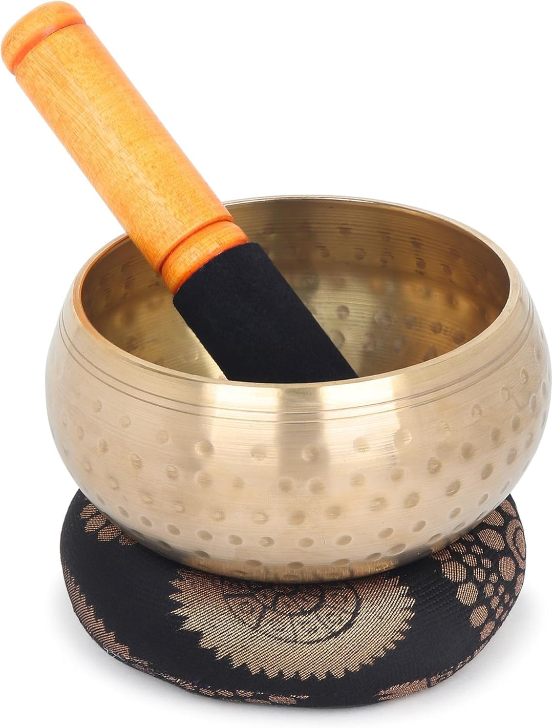 Zap Impex Schöne Klangschale aus Messing, handgehämmert, tibetische Meditation, Yoga, 10,2 cm Single