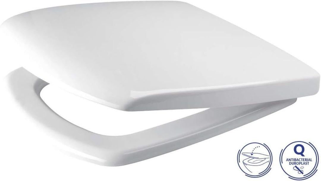VBChome Keramik Stand WC Toilette Komplett Set Keramik WC- Sitz aus Duroplast mit Absenkautomatik So