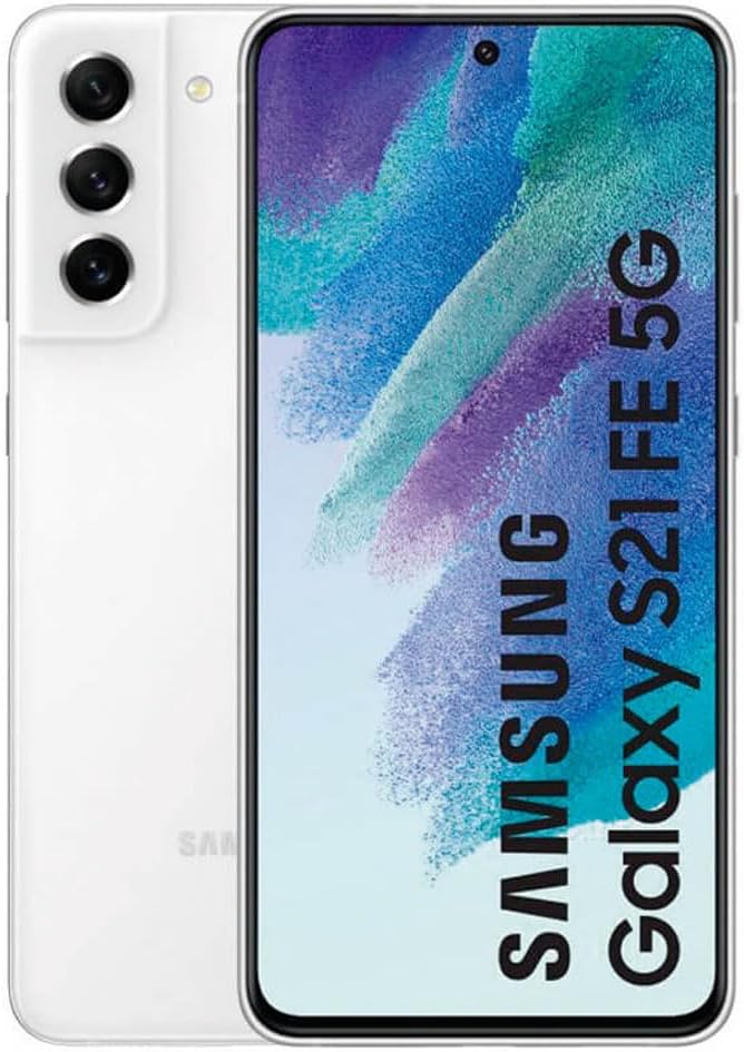 Samsung GALAXY S21 FE 5G G990B DS 128GB, Weiss [Italienische Version] Entsperrt Weiss 128 GB, Entspe