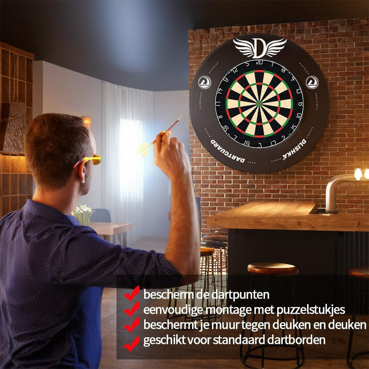 Dartscheibe Dart ZubehöR-Dart Surround Eva,Dartscheibe Schutzring FüR Verpasste WüRfe,Einfache Monta
