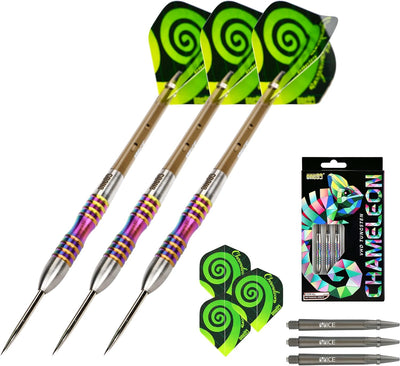ONE80 Steel Darts Chameleon VHD Steeltip Dart – Hochwertige Steeldarts mit Präzisionsgriff und Chame