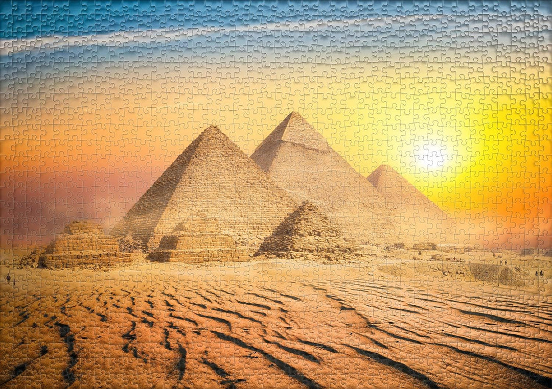 Ulmer Puzzleschmiede - Puzzle „Land der Pharaonen“ - Klassisches 1000 Teile Puzzle – malerisches Ägy