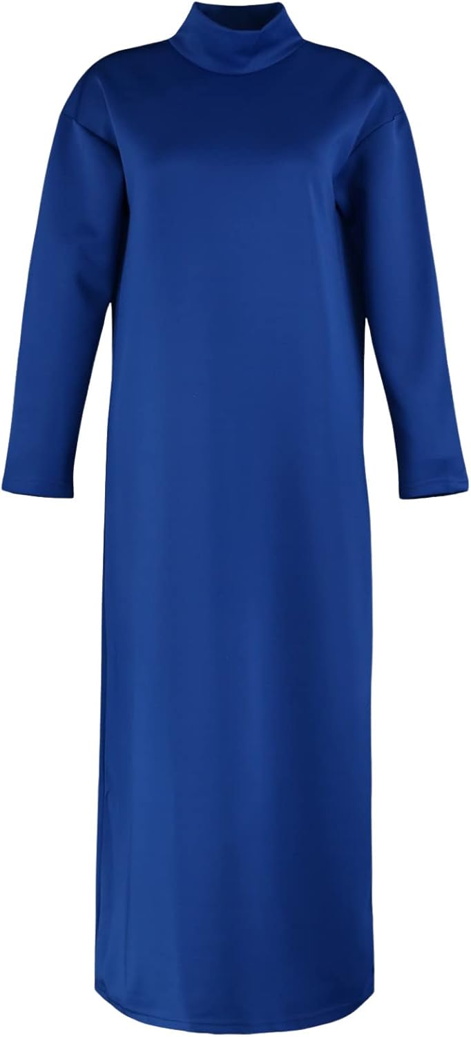 TRENDYOL Damen Woman Midi Bodycon Rollkragen Trikot Kleid, Blue, S