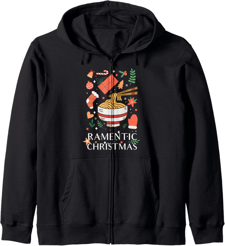 Ramentic Christmas Witzige Ugly Christmas Ramen Nudeln Kapuzenjacke