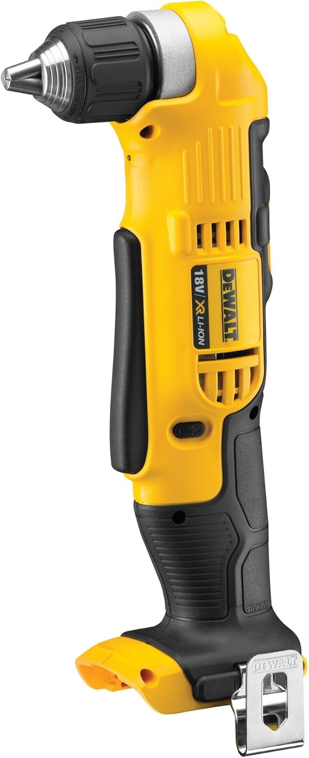 DeWalt Akku-Winkelbohrmaschine (18 Volt, für Bohrarbeiten an sehr verwinkelten Stellen, zwei-Gang-Ge