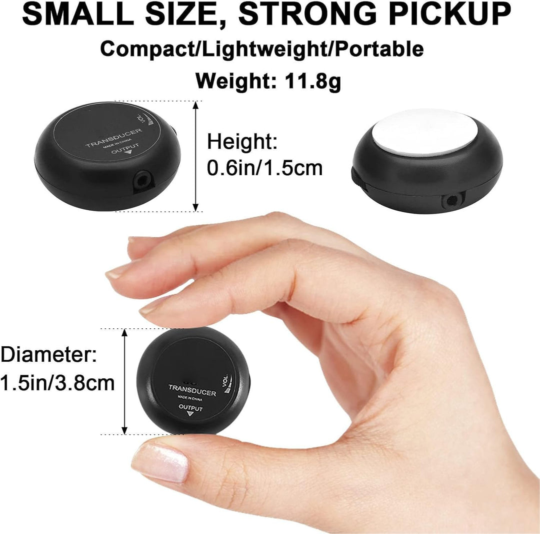 Mini-Piezo-Tonabnehmer, Mikrofon-Wandler-Tonabnehmer, Selbstklebender Piezo-Tonabnehmer für Akustikg