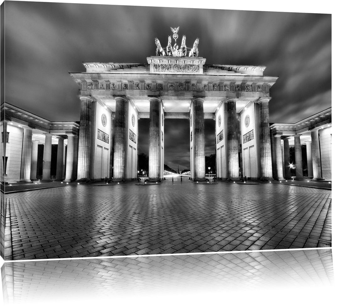 Pixxprint Brandenburger Tor als Leinwandbild/Grösse: 100x70 cm/Wandbild/Kunstdruck/fertig bespannt,