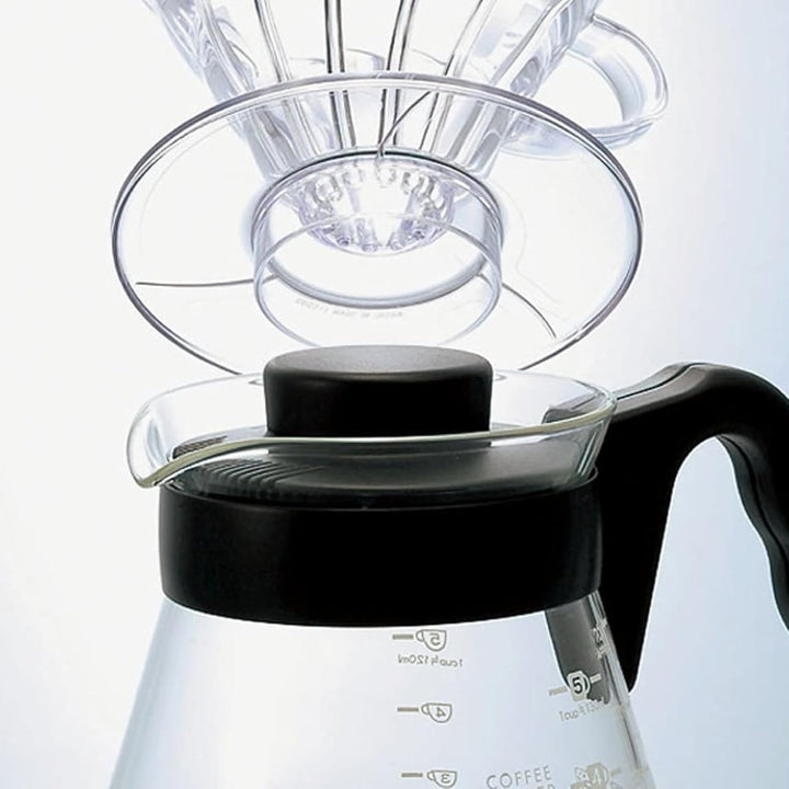 Hario 4977642019126 V60 Coffee Server Carafe 700 ml VCS-02B, Glas, farblos, 17, 3 x 14, 1 x 13 cm Fa
