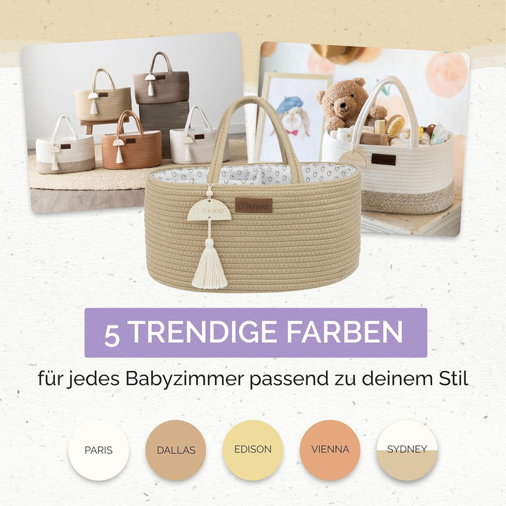 Yunioo Baby Wickel Organizer für Wickelutensilien und Wickeltisch zubehör, Wickeltisch Organizer, Wi