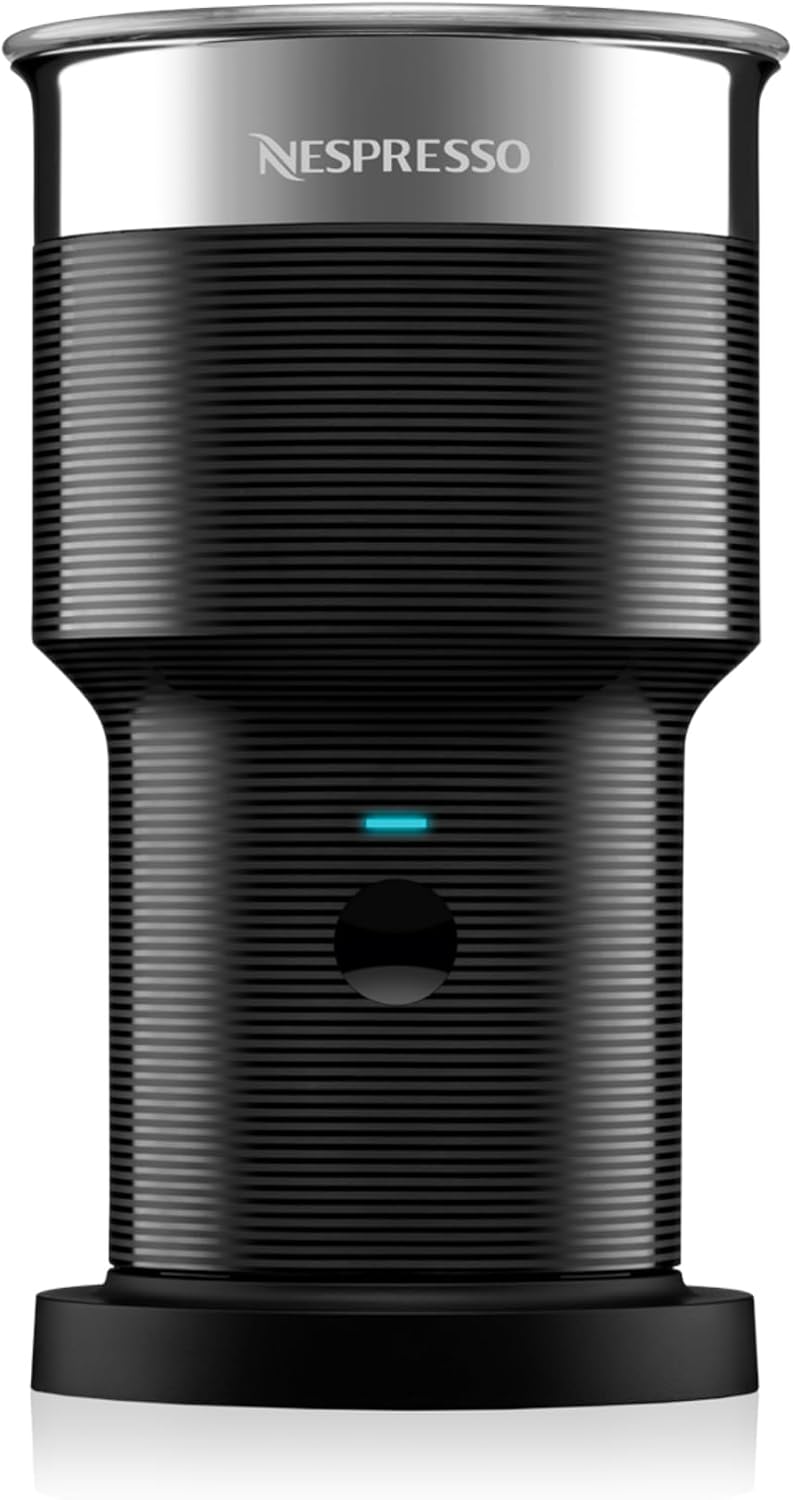 NESPRESSO Aeroccino XL elektrischer Milchaufschäumer | Grosser Aufschäumer aus Edelstahl für 225ml c