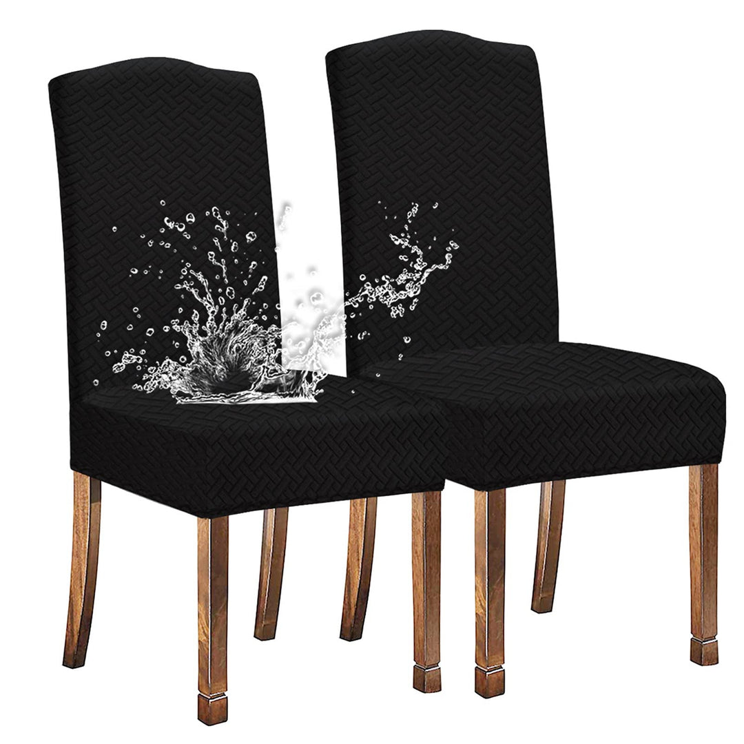 Stretch wasserdichte Jacquard mit langem Gitter Esszimmer Stuhlhussen Home Decor, Stuhlhussen für Es