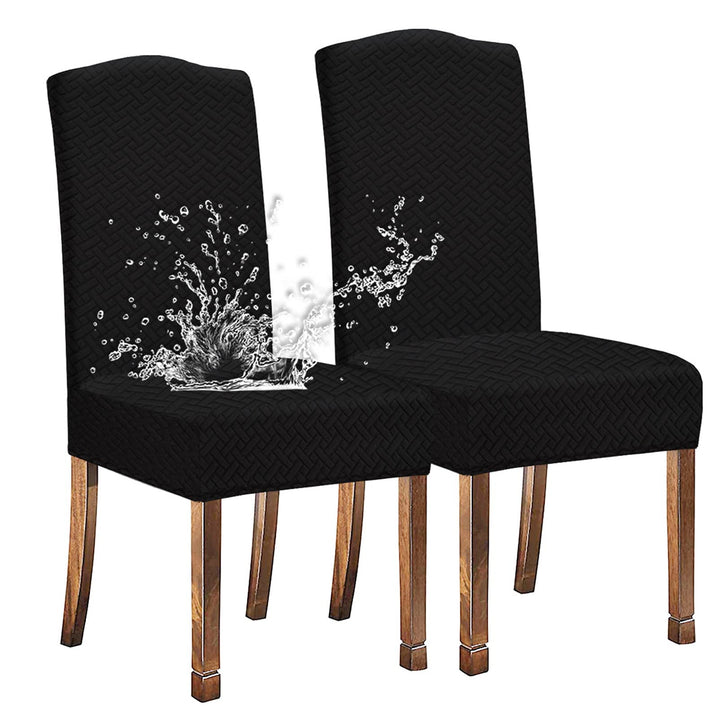 Stretch wasserdichte Jacquard mit langem Gitter Esszimmer Stuhlhussen Home Decor, Stuhlhussen für Es