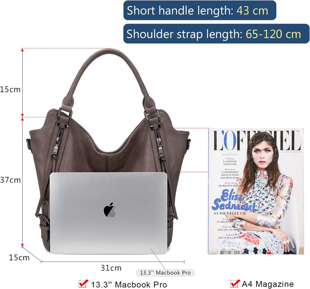 Realer Damen Handtaschen Gross Shopper Lederhandtasche Schultertasche Umhängetasche Geldbörse Hobo D