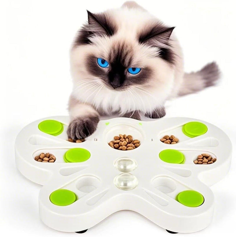 ALL FOR PAWS Interactives Katzen-Futterstation Puzzle (Schmetterling Katzen-Futterstation Puzzle), S