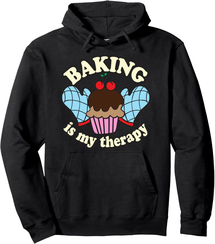 Backen Ist Meine Therapy Muffin Cupcake Kuchen Konditor Pullover Hoodie