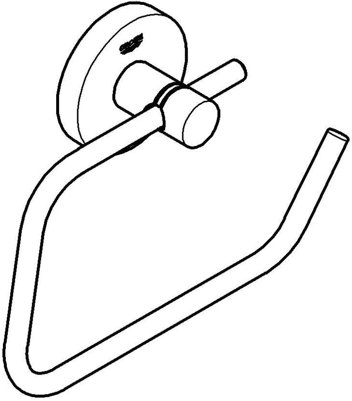 GROHE Start - Papierhalter (Material: Metall, verdeckte Befestigung, ohne Deckel, langlebig), supers