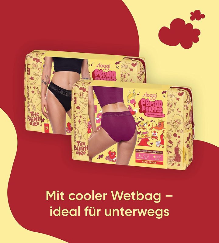 Sloggi Damen Hikini/Tai (2er Pack) M Wine, M Wine