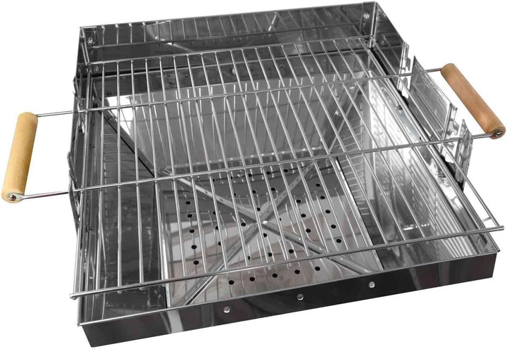 Bilderrahmen Neumann Holzkohlegrill Kingsale, Säulengrill Edelstahl, Gartengrill, Trichtergrill, Sil