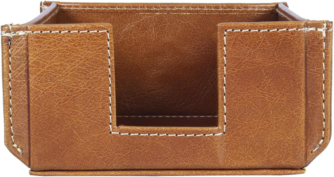 Alpenleder Notizzettelspender - Modell: PACKERL (Handgefertigt) - Nachhaltiges Bio-Leder aus regiona