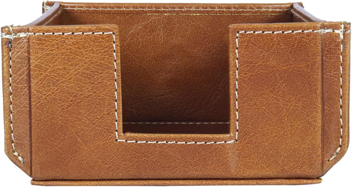 Alpenleder Notizzettelspender - Modell: PACKERL (Handgefertigt) - Nachhaltiges Bio-Leder aus regiona