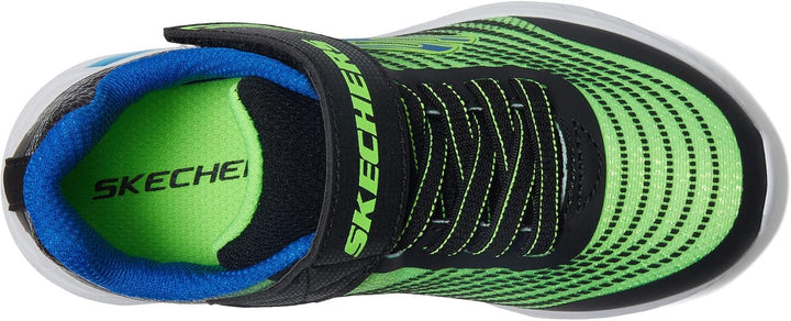 Skechers Jungen 403930l Bblm Sneaker 30 EU Black Synthetic Lime Textile Blue Trim, 30 EU Black Synth
