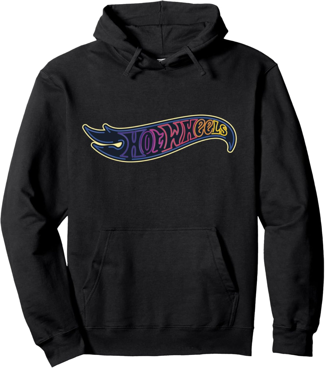 Neonlicht-Logo von Hot Wheels Pullover Hoodie