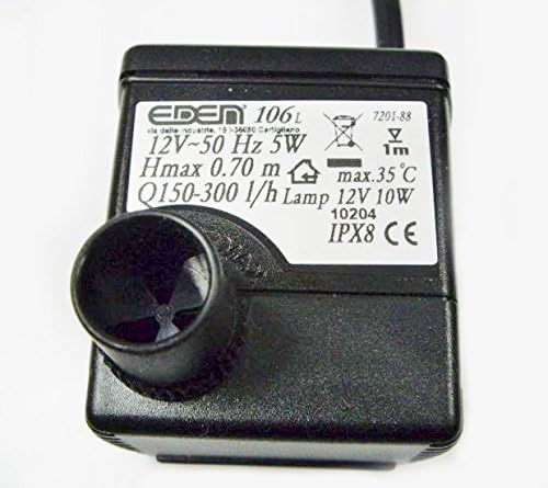 Eden Pumpe 106L mit Licht und 3-Wege-Schalter - 0,5 m Förderhöhe …