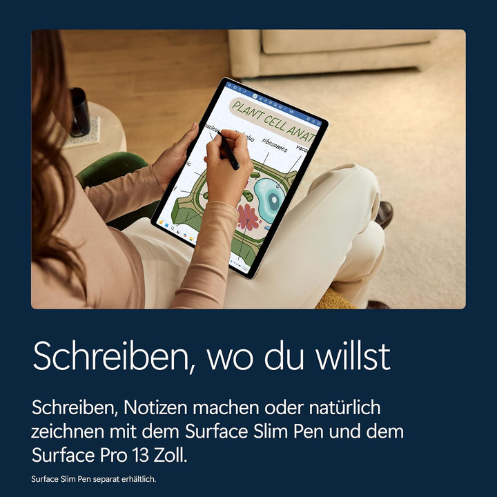 Microsoft Surface Pro | 13" OLED | Snapdragon® X2 Elite (12 Kerne) | 16GB RAM | 512GB SSD | Platin |