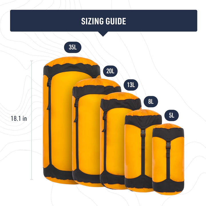 Sea to Summit Ultra-SIL Kompressionssack, ultraleichte Outdoor- und Reiseaufbewahrung High Rise 5 Li
