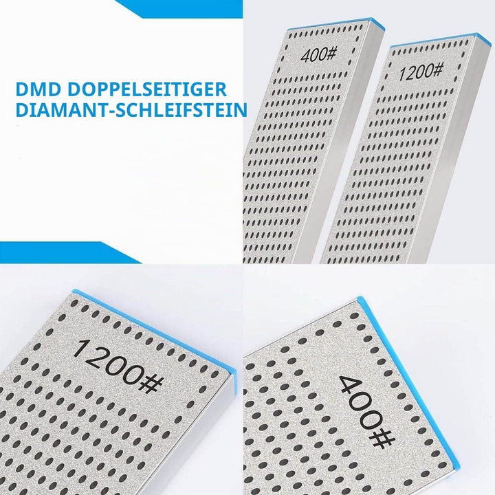 QZATACAEN Diamond Flattening Stone Lapping Plate Double Sided (400 &amp; 1200) Grit Diamond Sharpening P