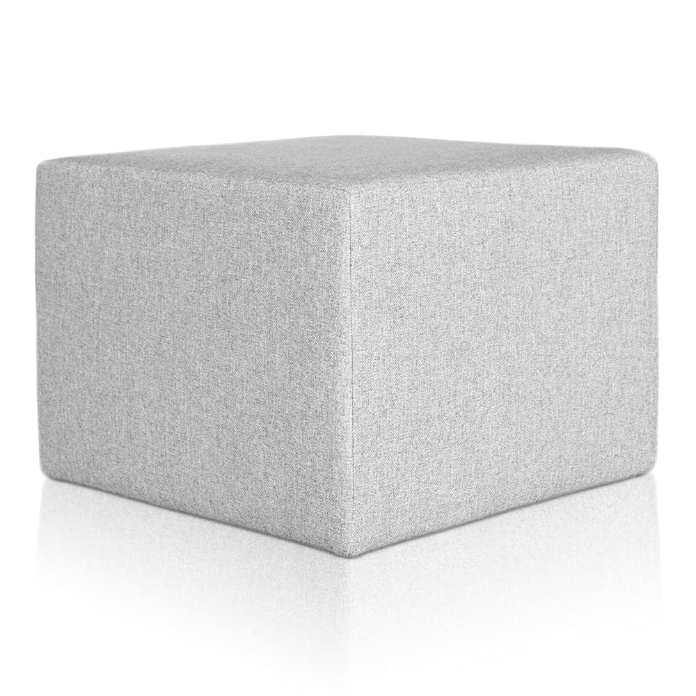 Deshome Pouf hocker Fussstütze 63x63x44 cm Wasserabweisender Stoff: Modernes Design Pouf für Sofa Wo
