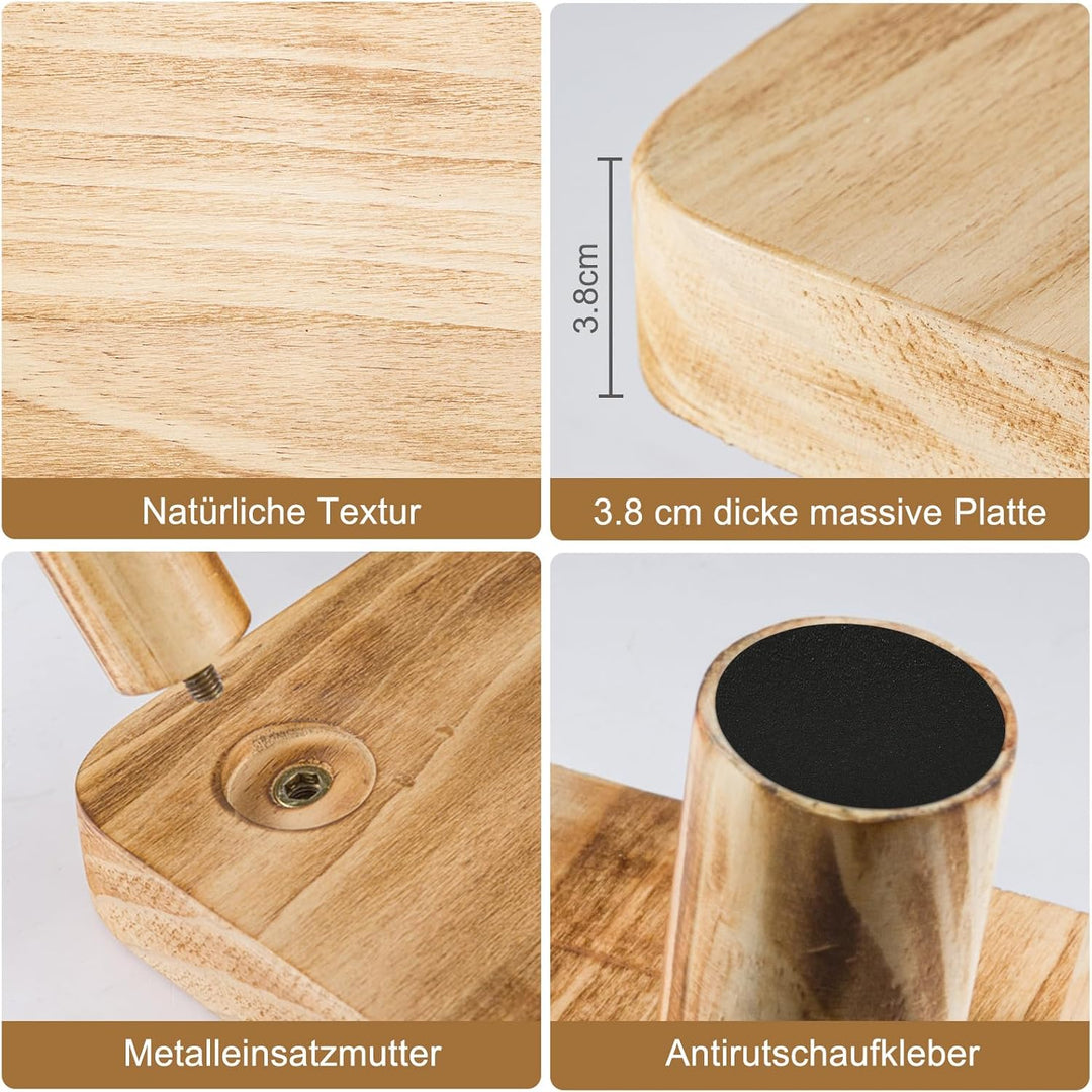 Youyijia Kleiner Holzhocker, Tritthocker für Kinder, Pflanzenständer aus Holz 25×23×21 cm, Beistellt