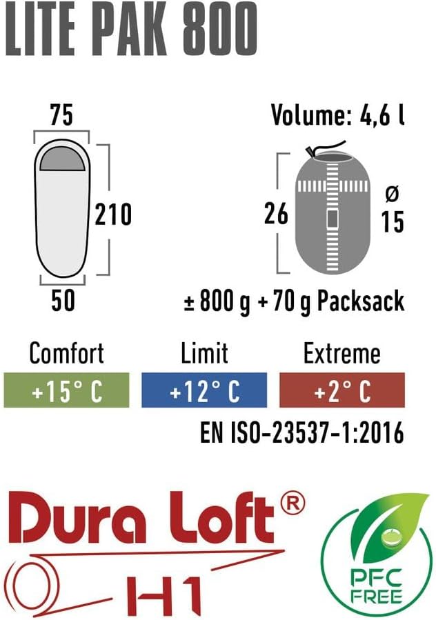 High Peak Schlafsack Lite Pak 800 | 23260