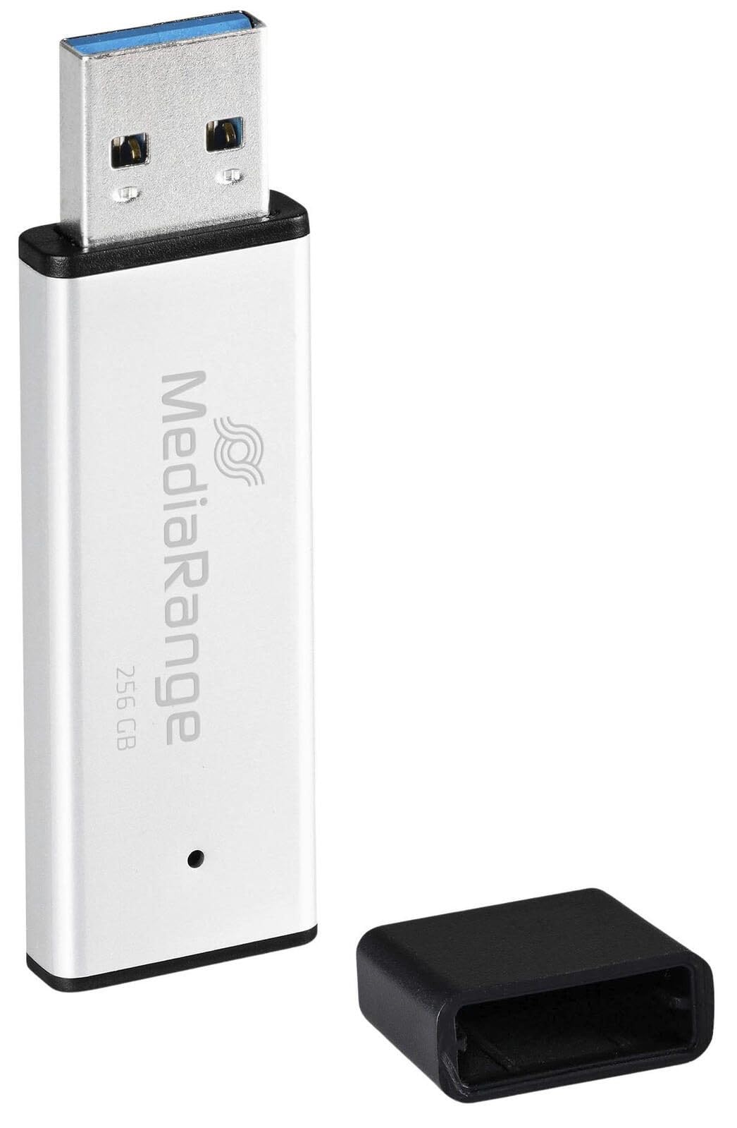MediaRange USB 3.0 Hochleistungs Speicherstick 256GB - Mini USB Flash-Laufwerk mit hochwertigem Alum