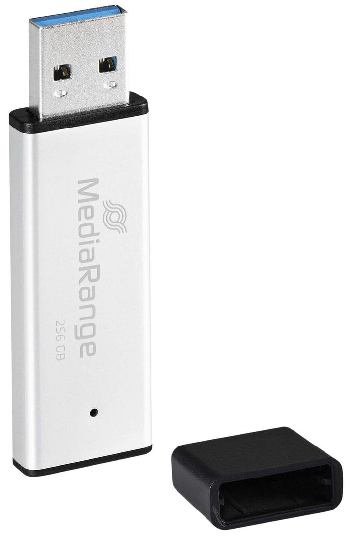 MediaRange USB 3.0 Hochleistungs Speicherstick 256GB - Mini USB Flash-Laufwerk mit hochwertigem Alum