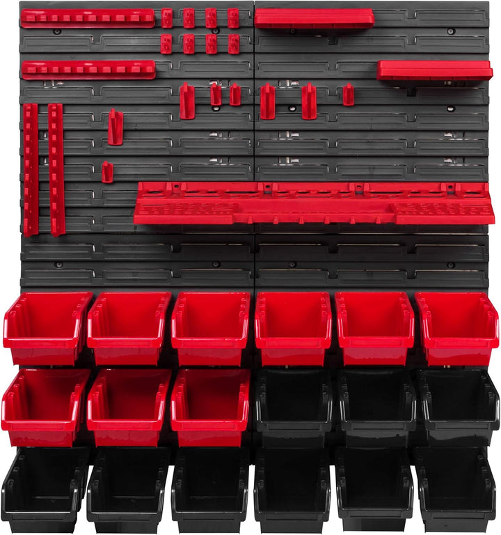 18 Stapelboxen Werkzeughalter Wandregal Werkstattregal Werkzeugwand 78x78cm Werkzeughalter Lagersyst