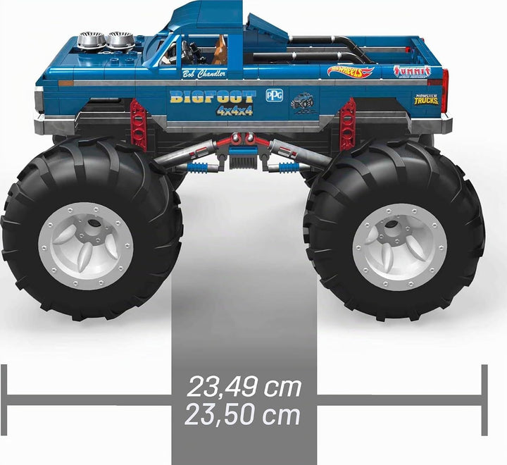 Mega Construx HHD20 - Hot Wheels Bigfoot Monster Truck Bauset mit 538 Teilen im Massstab 1:18, Konst