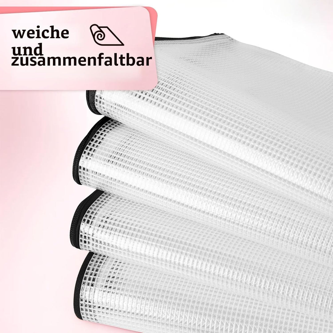 Umriox schwarze Dokumententasche A3+A4+A5+A6+B4+B6, 12 Stück wasserdichte Dokumententasche Reissvers