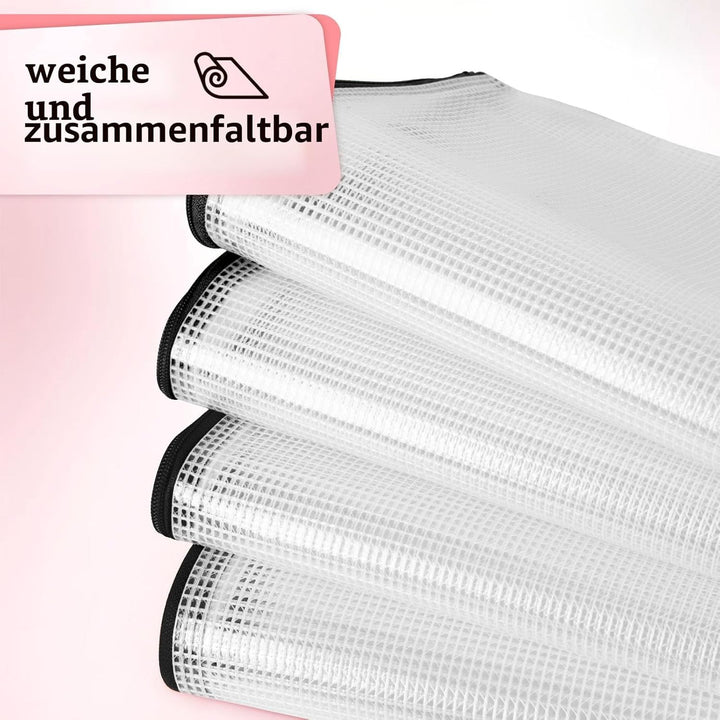 Umriox schwarze Dokumententasche A3+A4+A5+A6+B4+B6, 12 Stück wasserdichte Dokumententasche Reissvers