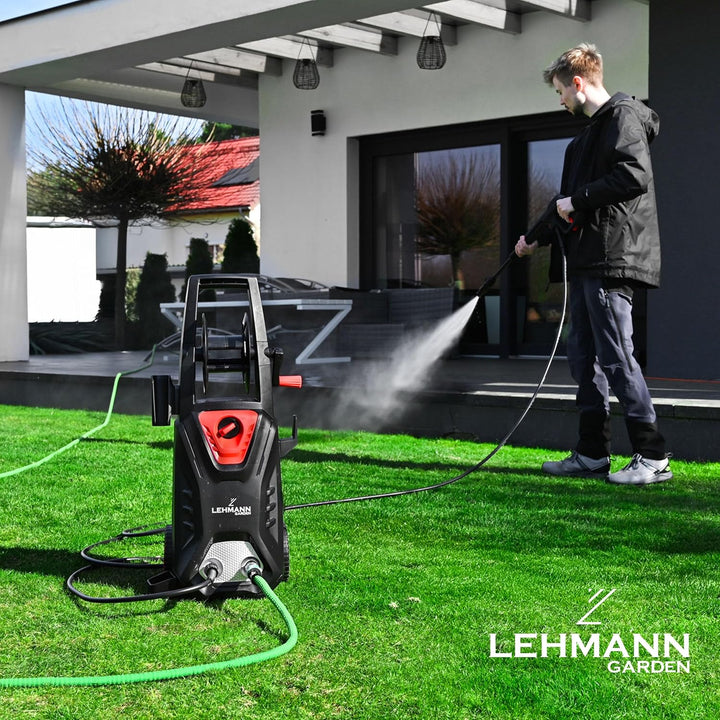 LEHMANN Hudson Hochdruckreiniger mit Aluminiumpumpe, 1800 W, max. 220 bar Druck, 450 l/h Fördermenge