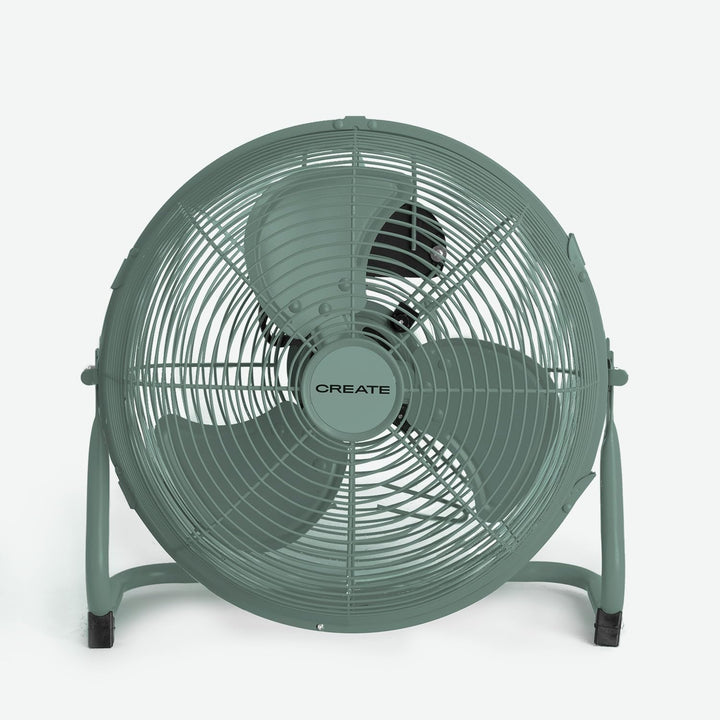 CREATE / AIR FLOOR RETRO/Industrieller Bodenventilator/Grün-Sage Ventilator, 16 Zoll, starker Luftst