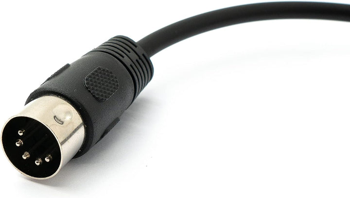 System-S Audio Kabel 50 cm XLR 3 Polig Buchse zu DIN 5 Polig Stecker Adapter in Schwarz