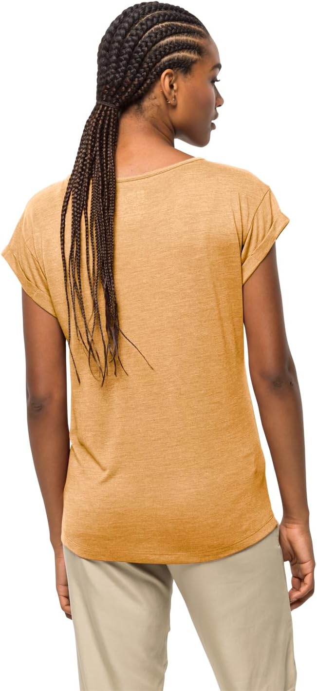 Jack Wolfskin Damen Coral Coast T W T-Shirt Shortsleeve S Honey Yellow, S Honey Yellow