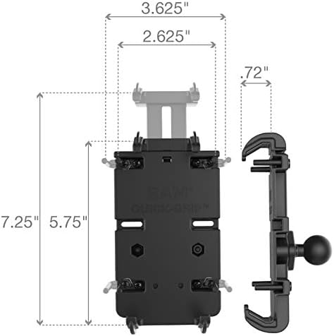RAM Mounts Quick-Grip XL Handyhalterung mit Ball RAM-HOL-PD4-238AU mit B Grösse 1" Ball