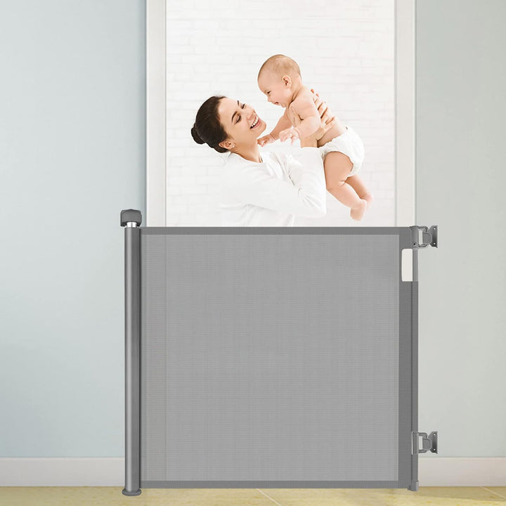 HollyHOME Treppenschutzgitter Ausziehbar 0-180cm, Extra Breit Babygitter, Einhandbedienung, Türschut