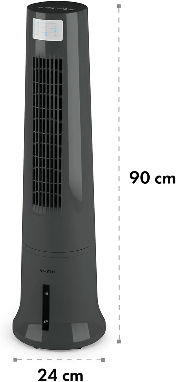 Klarstein Klimaanlage ohne Abluftschlauch, 4-in-1 Air Cooler, Leiser Ventilator, Luftbefeuchter & Na