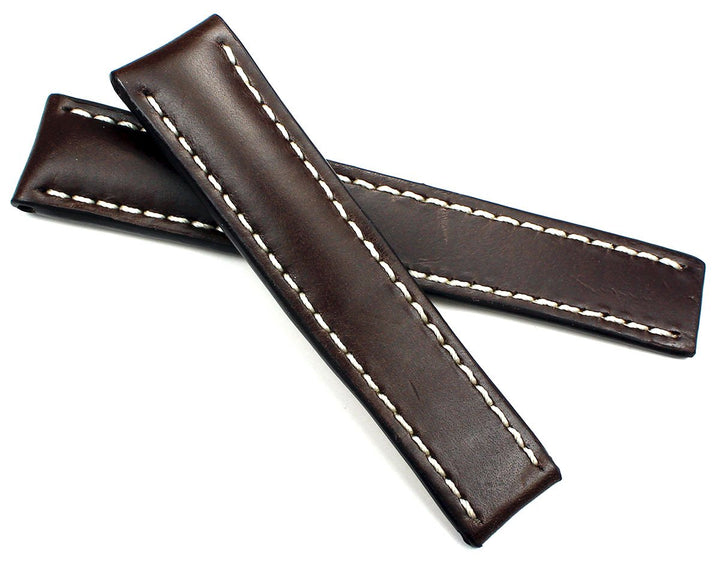 RIOS1931 Herren Leder Uhrenarmband Für Faltschliesse Handvernäht Breitling