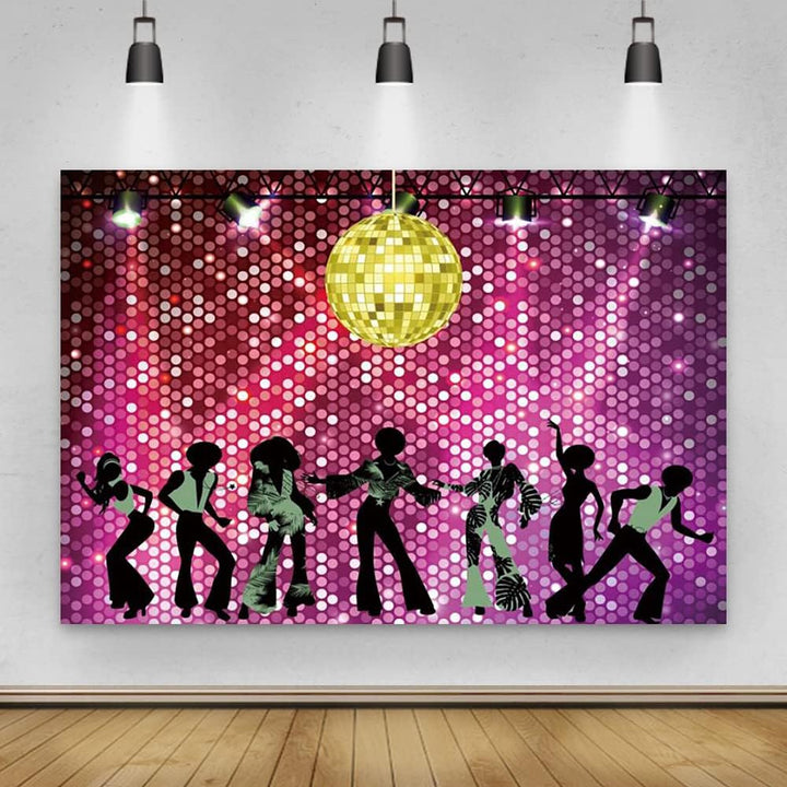 Renaiss 1.8x1.2m Disco Party Hintergrund Glänzende Neon Nacht 70er 80er 90er Disco Fieber Tänzer Fot